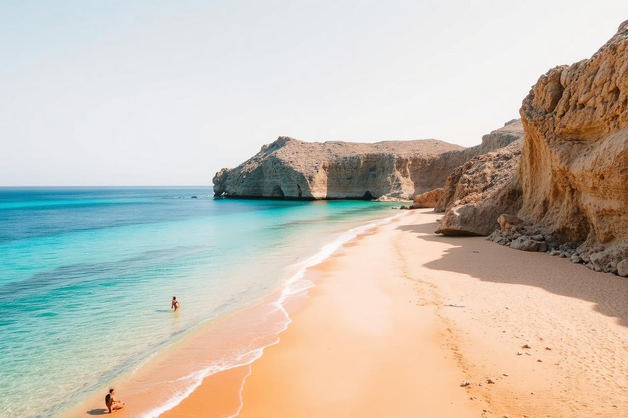 Goldener Sandstrand von Tsambika mit türkisem Wasser